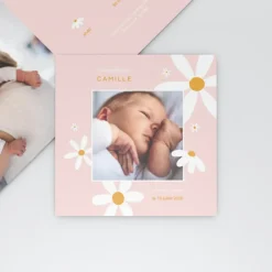 Faire-part Naissance Fille^Planet cards Notre Petite Fleur