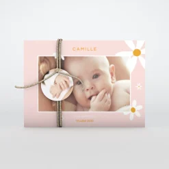 Faire-part Naissance Fille^Planet cards Notre Petite Fleur