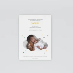 Faire-part Baptême Civil | Gamme Complète^Planet cards Nuage et étoiles