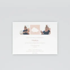 Faire-part Baptême Civil^Planet cards Nuages
