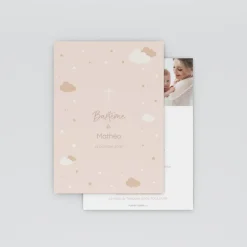 Faire-part Baptême Civil^Planet cards Nuages