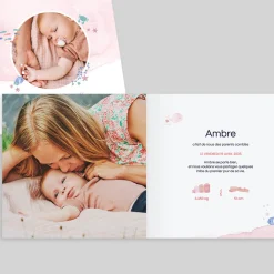 Faire-part Naissance Animaux | Créations En Collaboration^Planet cards Océan et Aquarelle Rose