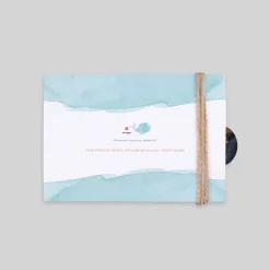 Faire-part Naissance Animaux | Créations En Collaboration^Planet cards Océan et Aquarelle Turquoise