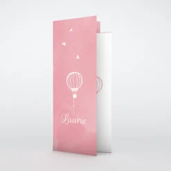 Faire-part Baptême Civil | Faire-part Baptême Original^Planet cards Oiseaux et Montgolfière
