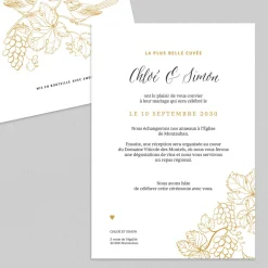 Faire-part Mariage Champêtre^Planet cards Oiseaux et vignes