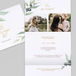 Faire-part Mariage Champêtre^Planet cards Olivier Doré