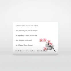 Carte Remerciement Décès^Planet cards Orchidée