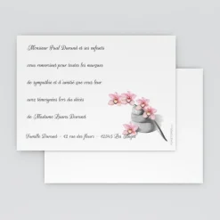 Carte Remerciement Décès^Planet cards Orchidée