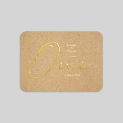 Faire-part Mariage Dorure^Planet cards Oui doré