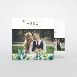 Carte Remerciement Mariage Champêtre^Planet cards Oui Fleuri