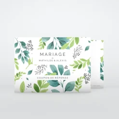 Coupon-réponse Mariage^Planet cards Oui Fleuri