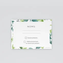Coupon-réponse Mariage^Planet cards Oui Fleuri