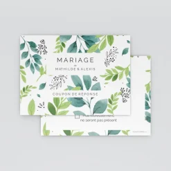 Coupon-réponse Mariage^Planet cards Oui Fleuri
