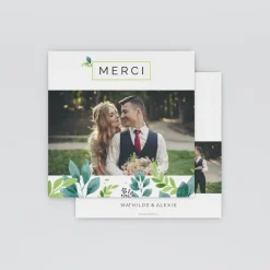 Carte Remerciement Mariage Champêtre^Planet cards Oui Fleuri