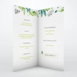 Menu De Mariage^Planet cards Oui Fleuri
