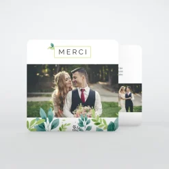 Carte Remerciement Mariage Champêtre^Planet cards Oui Fleuri