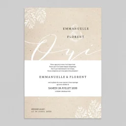 Faire-part Mariage Champêtre | Gamme Complète^Planet cards Oui Kraft