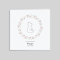 Faire-part Naissance Animaux | Faire-part Naissance Fille^Planet cards Ours et Couronne Liberty