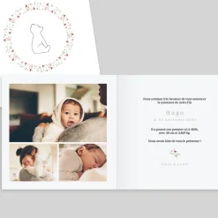 Faire-part Naissance Animaux | Faire-part Naissance Fille^Planet cards Ours et Couronne Liberty