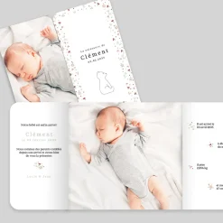 Faire-part Naissance Animaux | Faire-part Naissance Fille^Planet cards Ours et Couronne Liberty