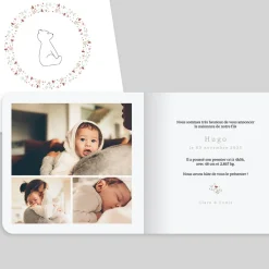Faire-part Naissance Animaux | Faire-part Naissance Fille^Planet cards Ours et Couronne Liberty