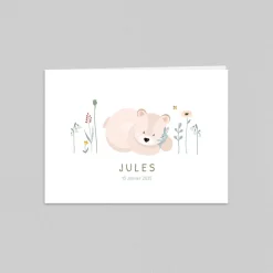 Faire-part Naissance Animaux | Créations En Collaboration^Planet cards Ourson Câlin