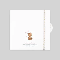 Faire-part Baptême Original^Planet cards Ourson Étoilé