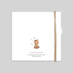 Faire-part Baptême Original^Planet cards Ourson Étoilé