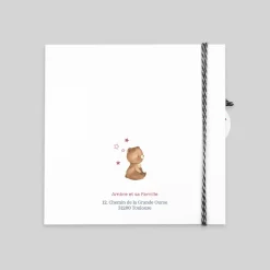 Faire-part Baptême Original^Planet cards Ourson Étoilé