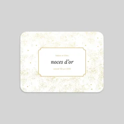 Carte Invitation Noces D'or | Carte Invitation Noces D'or^Planet cards Paillettes d'Or