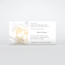 Carte Remerciement Décès^Planet cards Paix et roses blanches