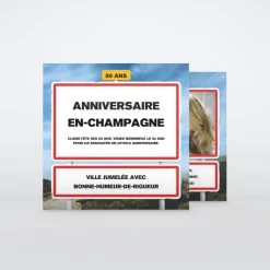 Carte Invitation Anniversaire Adulte Moderne^Planet cards Panneau Arrivée