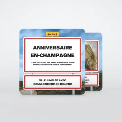 Carte Invitation Anniversaire Adulte Moderne^Planet cards Panneau Arrivée