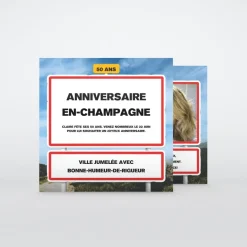 Carte Invitation Anniversaire Adulte Moderne^Planet cards Panneau Arrivée