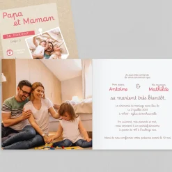 Faire-part Mariage Champêtre | Gamme Complète^Planet cards Papa et Maman Se Disent Oui