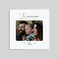 Créations En Collaboration | Faire-part Mariage Chic^Planet cards Papa et Maman Typo Élégante