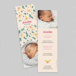 Faire-part Naissance Animaux | Faire-part Naissance Marque-page^Planet cards Papillons Champêtres
