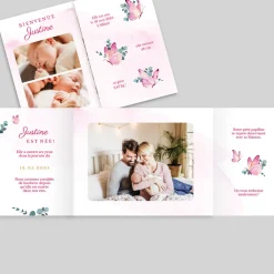 Faire-part Naissance Animaux^Planet cards Papillons et Eucalyptus