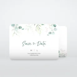 Save The Date^Planet cards Pastel et Eucalyptus