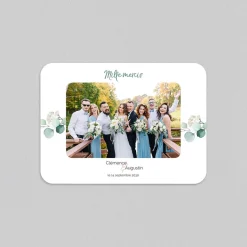 Carte Remerciement Mariage Champêtre^Planet cards Pastel et Eucalyptus