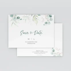 Save The Date^Planet cards Pastel et Eucalyptus