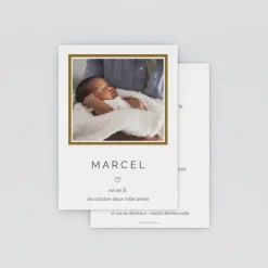 Faire-part Naissance Garçon^Planet cards Petit coeur chou