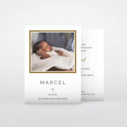 Faire-part Naissance Garçon^Planet cards Petit coeur chou