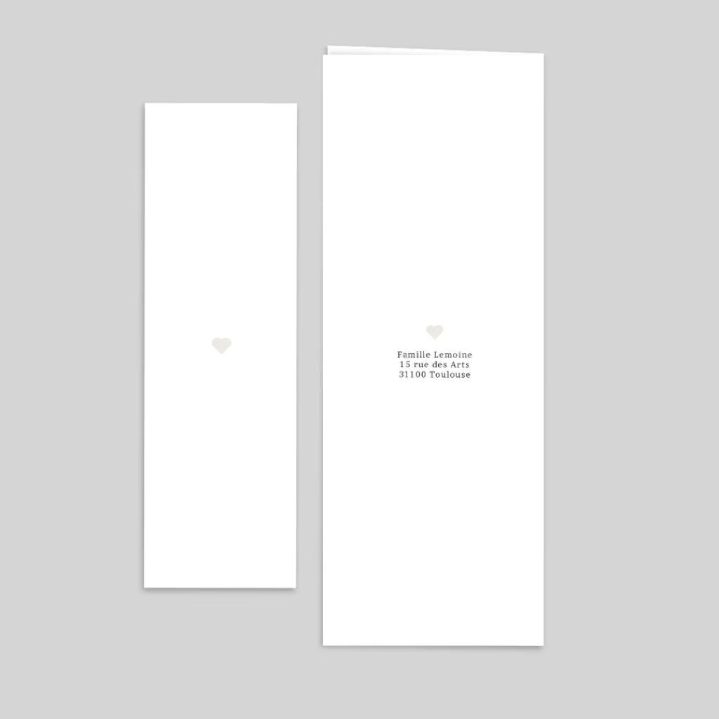 Faire-part Naissance Fille | Faire-part Naissance Garçon^Planet cards Petit Coeur Minimaliste