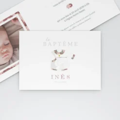 Faire-part Baptême Fille^Planet cards Petit Habit Liberty