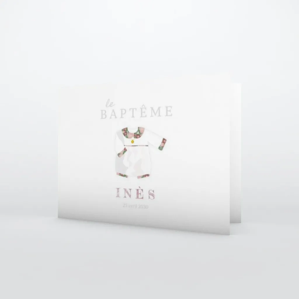 Faire-part Baptême Fille^Planet cards Petit Habit Liberty