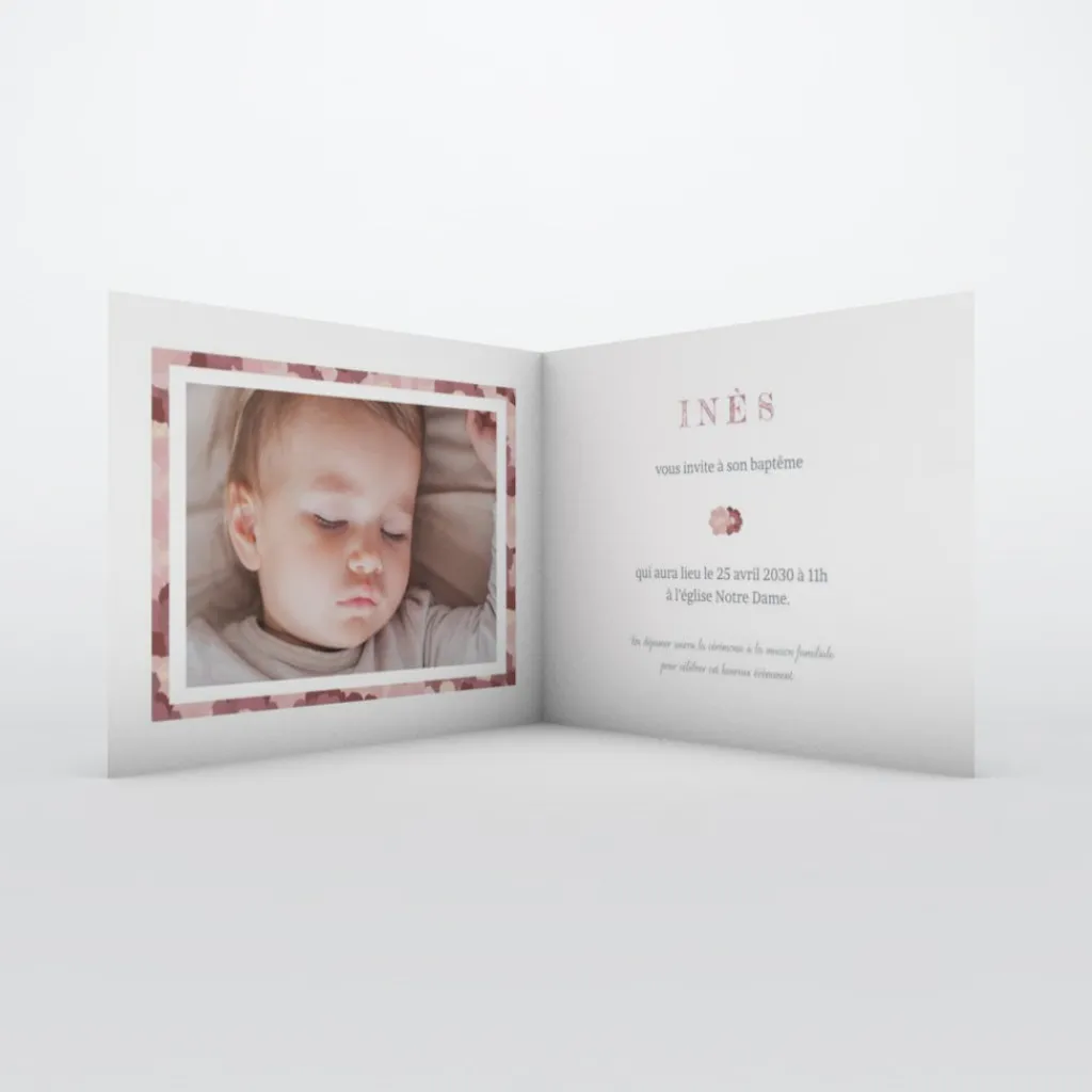 Faire-part Baptême Fille^Planet cards Petit Habit Liberty