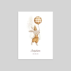 Faire-part Naissance Animaux | Faire-part Naissance Fille^Planet cards Petit Lapin au cirque