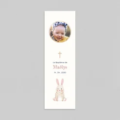 Faire-part Baptême Original | Gamme Complète^Planet cards Petit Lapin et Croix