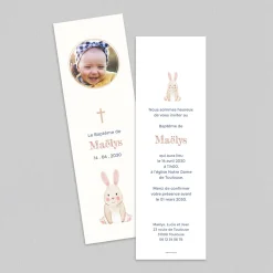 Faire-part Baptême Original | Gamme Complète^Planet cards Petit Lapin et Croix